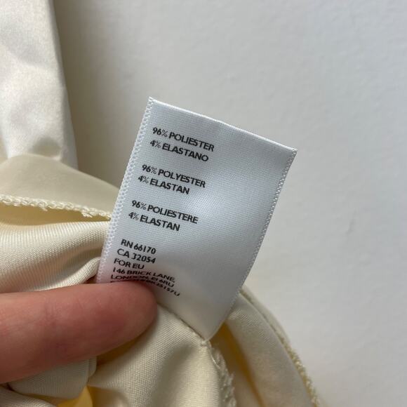 Kimchi Blue Women's Jensen Satin‎ Fluted Maxi Skirt Off White Size Small - Picture 6 of 10